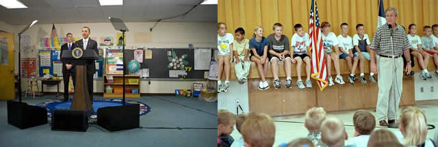 Obama Bush Classroom Comparison