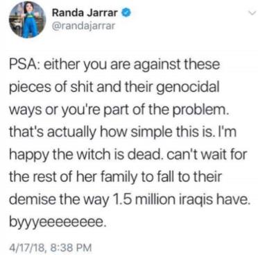 Randa Jarrar Tweets
