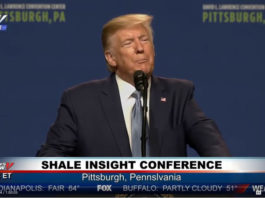 President Trump speaking in Pittsburgh, PA