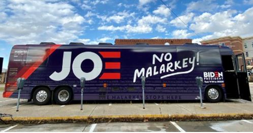 Joe Biden - No Malarkey bus