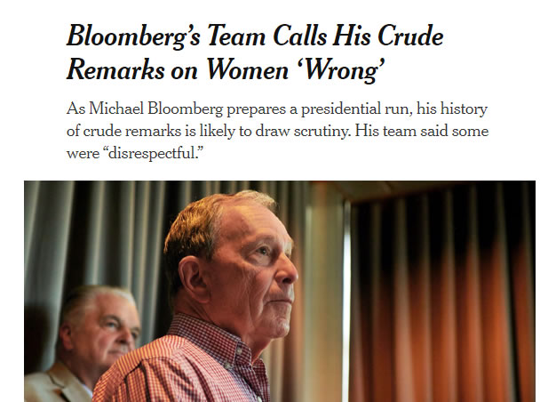 Bloomberg on NYT